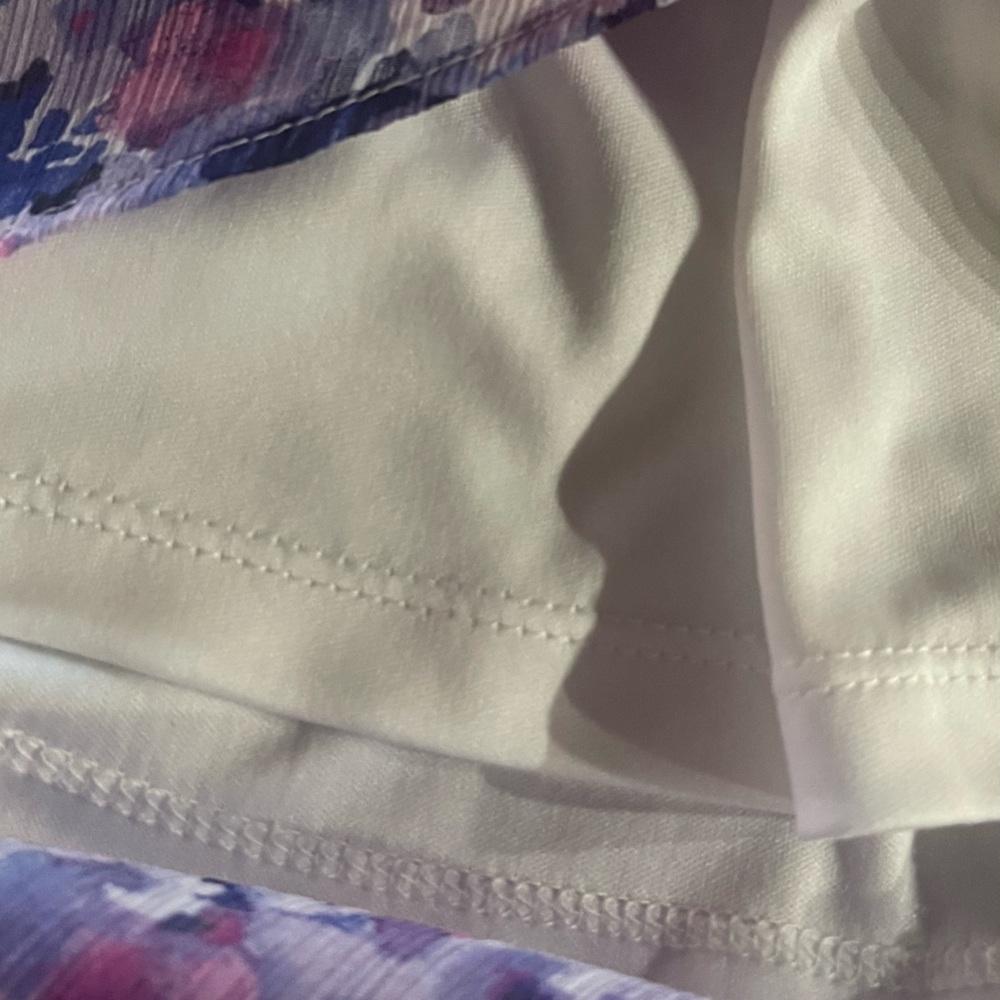 DKNY | XL | Pink, Purple & White Faux Wrap Dress - Picture 8 of 11